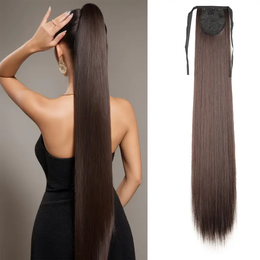 Wrapped Around Straight Ponytail